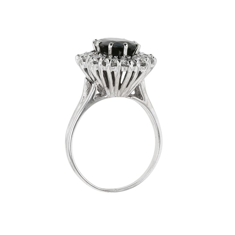 Bague or gris saphir et diamant(s) Vintage 