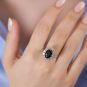 Bague or gris saphir et diamant(s) Vintage 