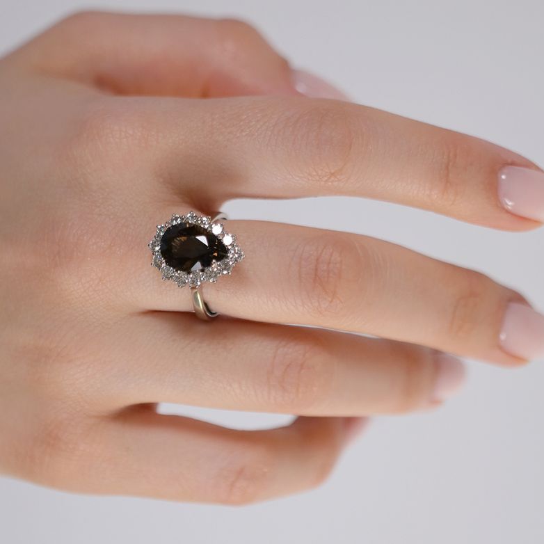 Bague or gris diamant (s) Vintage 