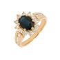 Bague or jaune saphir et diamant(s)