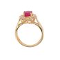 Bague or jaune rubis et diamant(s) 