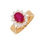 Bague or jaune rubis et diamant(s)