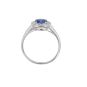 Bague or gris saphir et diamant(s) 