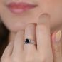 Bague or gris saphir et diamant(s) 