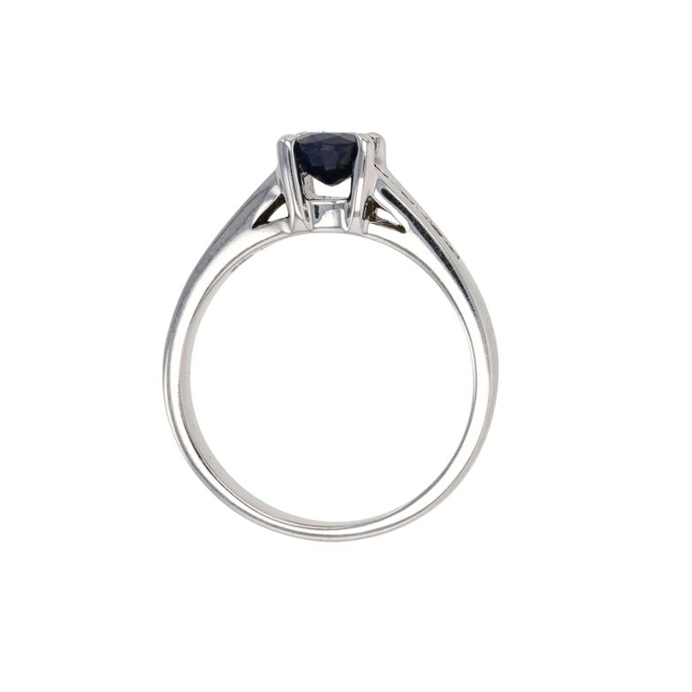 Bague or gris saphir et diamant(s) 