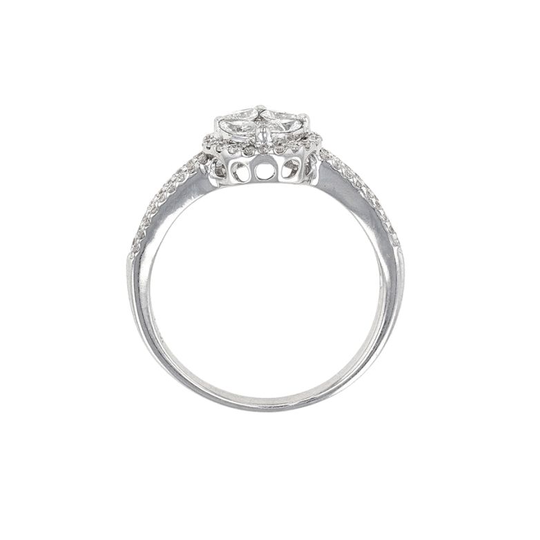 Bague or gris diamant (s) 