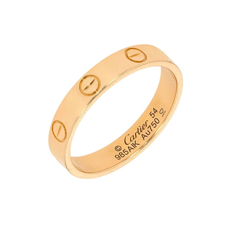Alliance or jaune signé CARTIER
