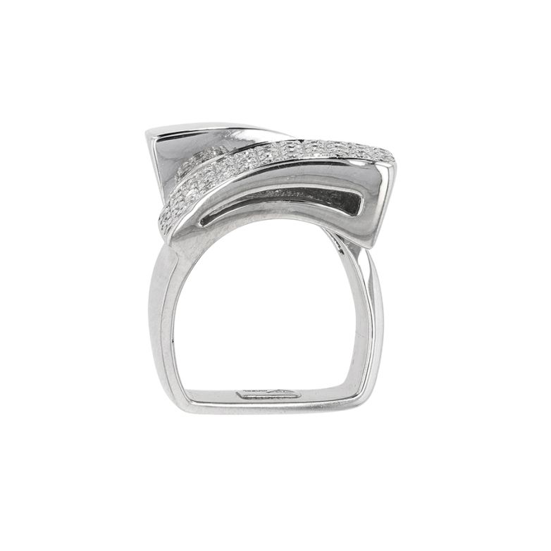 Bague or gris diamant (s) 
