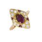 Bague or jaune rubis et diamant(s)
