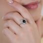 Bague or gris saphir et diamant(s) 
