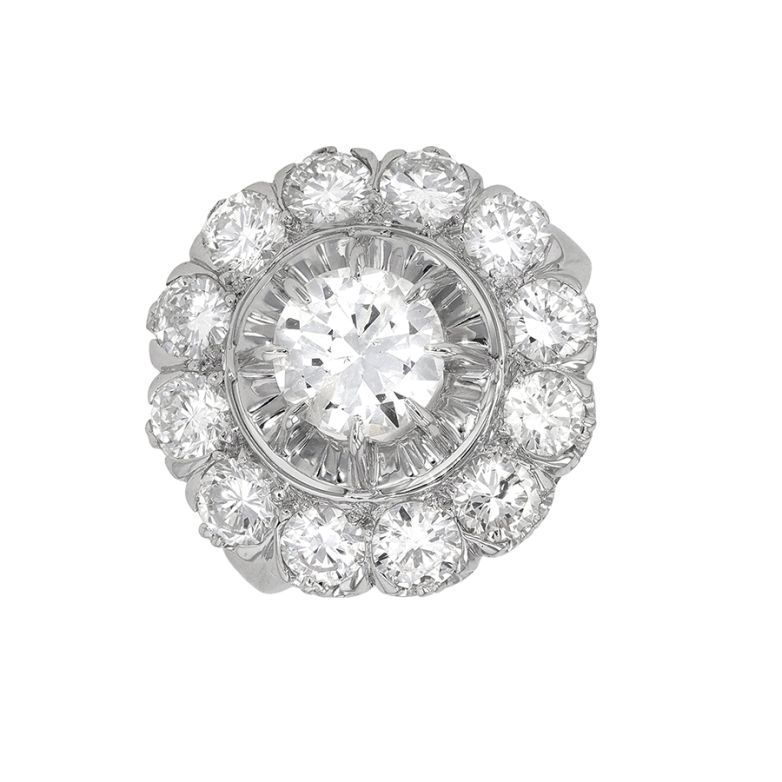 Bague or gris diamant (s) Vintage