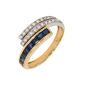 Bague or bicolore saphir et diamant(s)