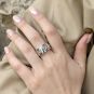 Bague or gris diamant (s) 