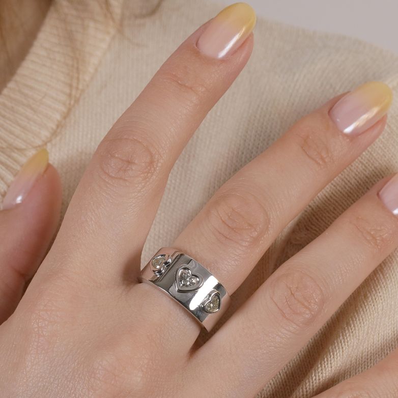 Bague or gris diamant (s) 