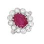 Bague or gris rubis et diamant(s)