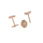 Boucles d'oreilles or rose diamant (s) 