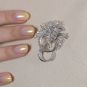 Broche or gris diamant (s) Vintage 