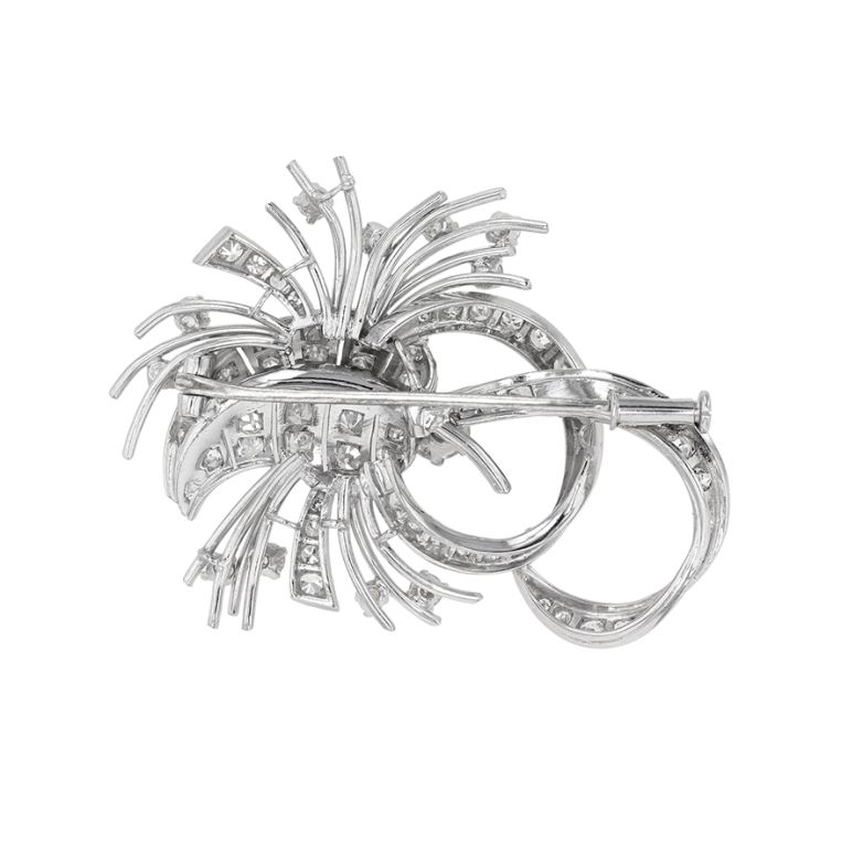 Broche or gris diamant (s) Vintage 