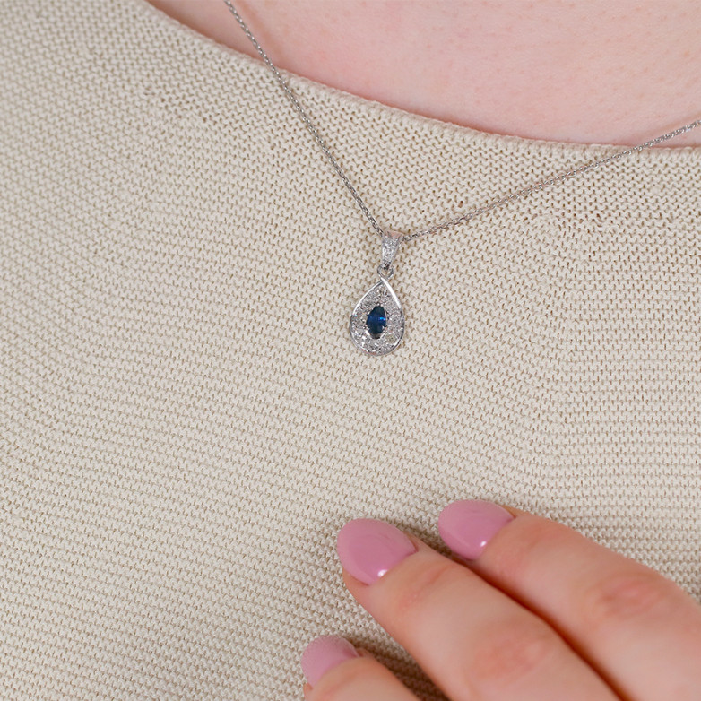Pendentif saphir 0.21 carat...