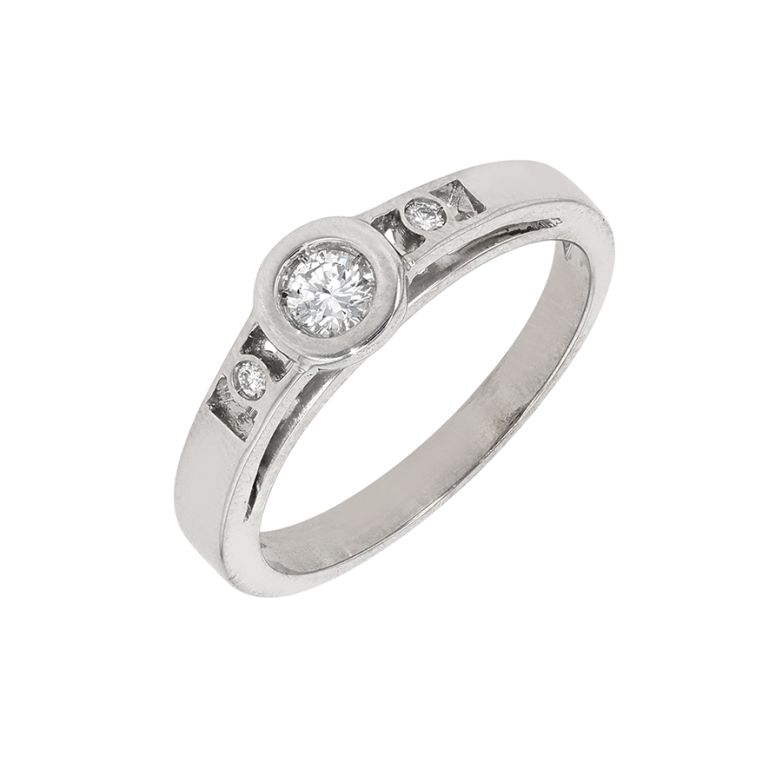 Bague or gris diamant (s)