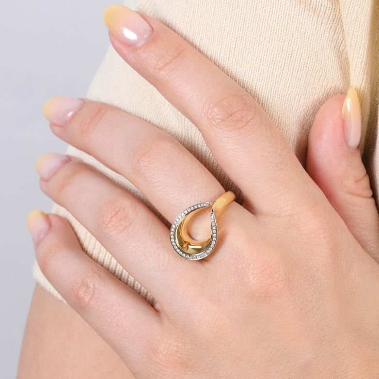 Bague or jaune diamant (s) 