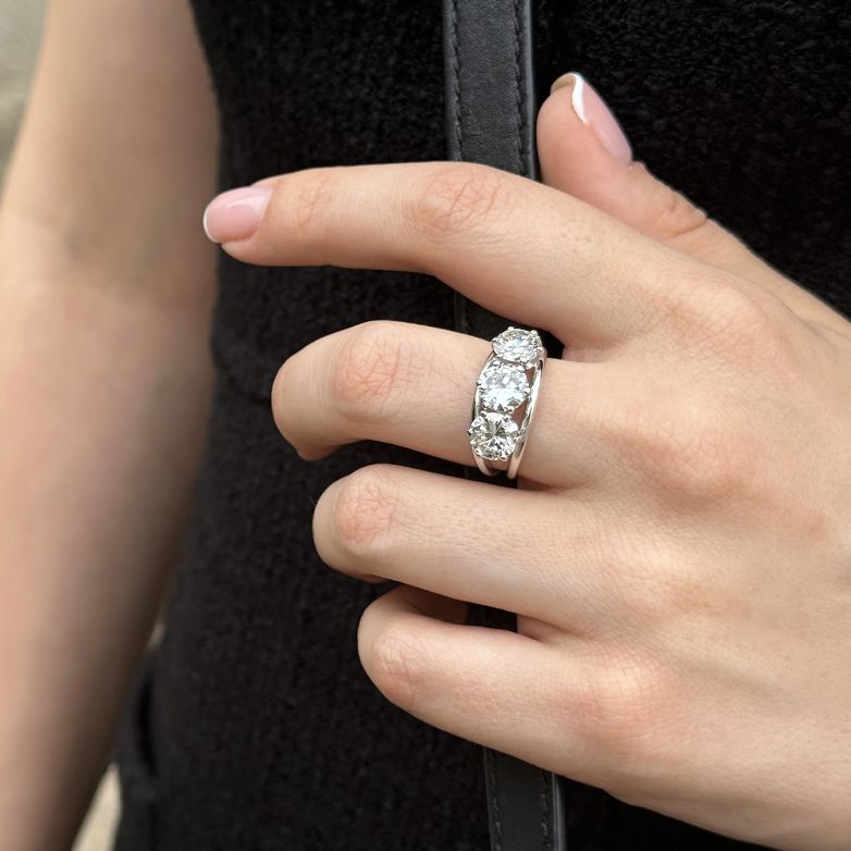 Bague or gris diamant (s) Vintage 