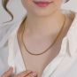 Collier maille anglaise or jaune 