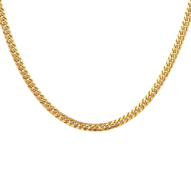 Collier maille anglaise or jaune