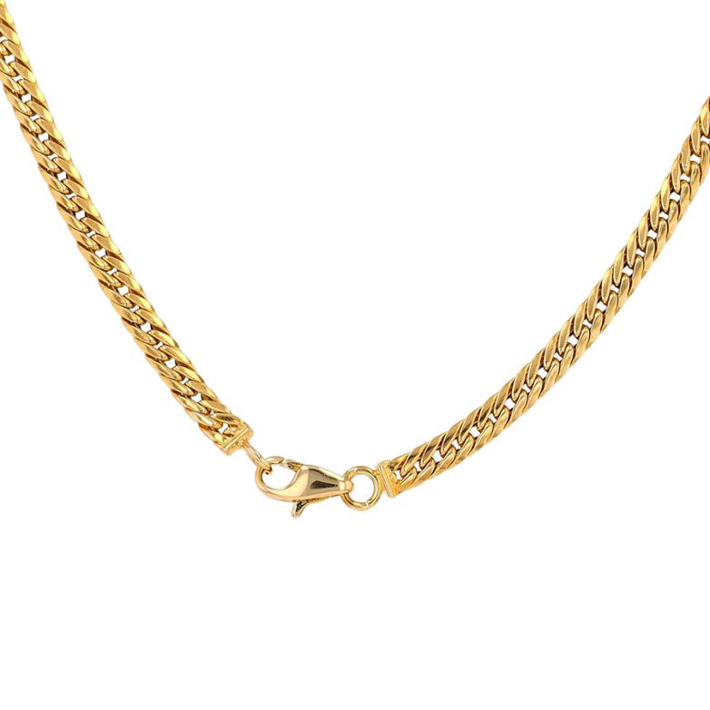Collier maille anglaise or jaune 