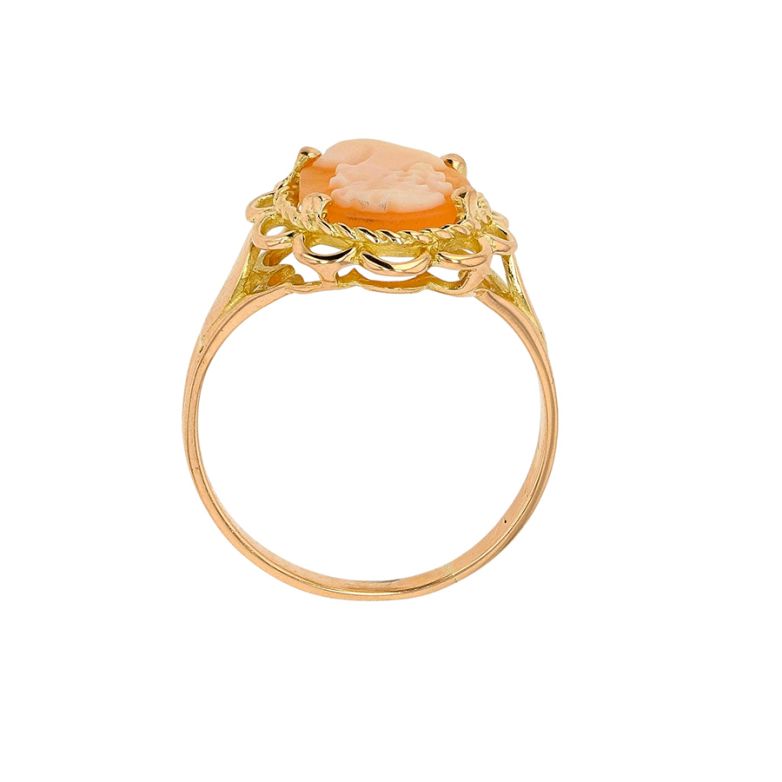 Bague or jaune Camée Vintage 