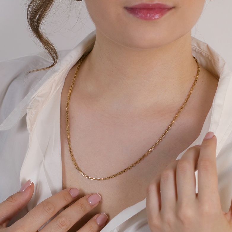 Chaine maille forçat or jaune 