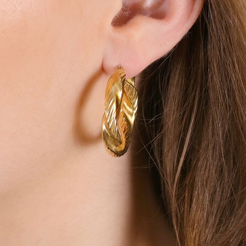 Boucles créoles or jaune 