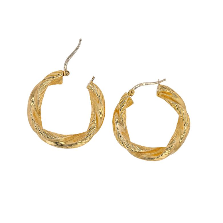Boucles créoles or jaune 