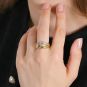 Bague or bicolore diamant (s) 
