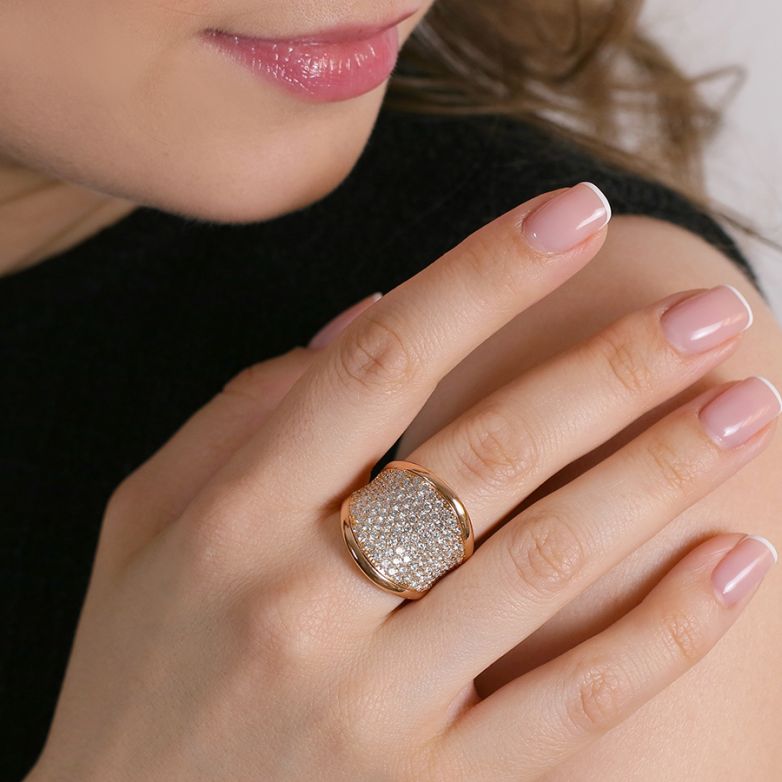 Bague or rosediamant (s) 