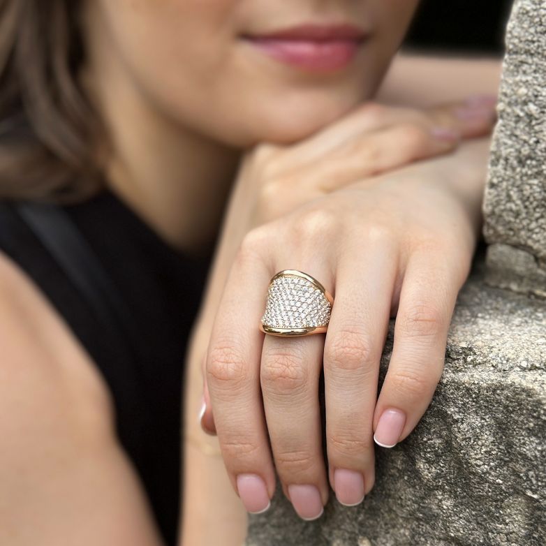 Bague or rosediamant (s) 
