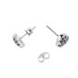 Boucles d'oreilles or gris Saphir 