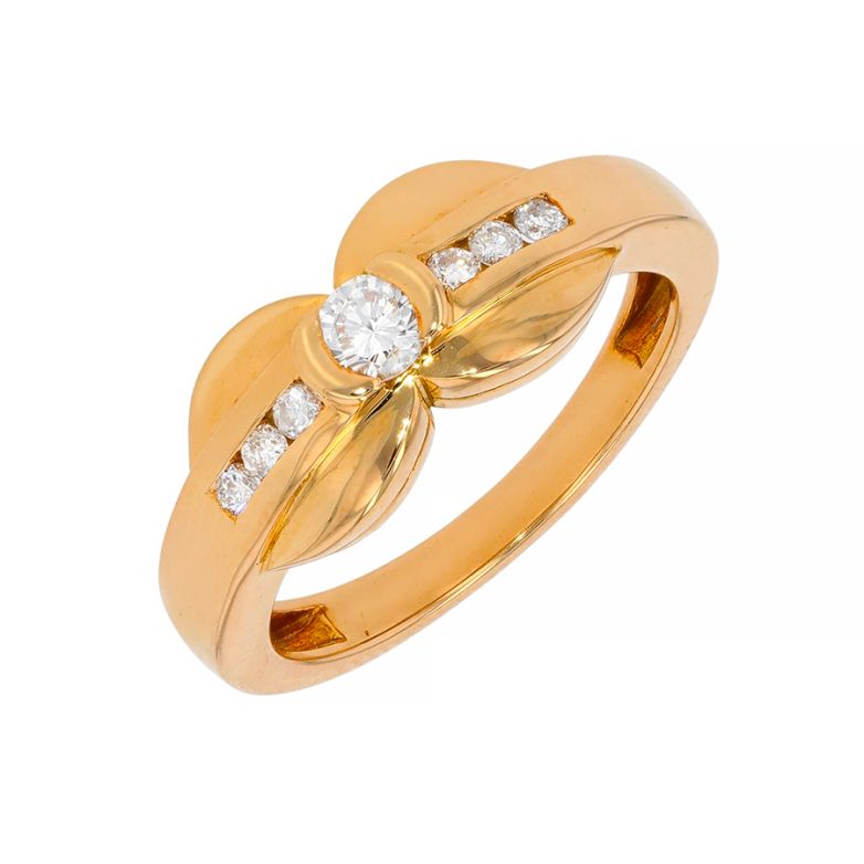 Bague or jaune diamant