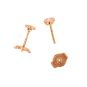 Boucles d'oreilles or rose diamant (s) 