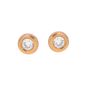 Boucles d'oreilles or rose diamant (s)