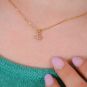 pendentif or jaune diamant 
