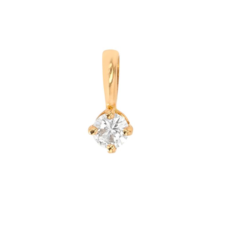 pendentif or jaune diamant
