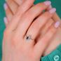 Bague or gris diamant saphir 