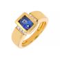 Bague or jaune diamant saphir