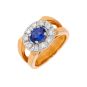 Bague or bicolore diamant saphir