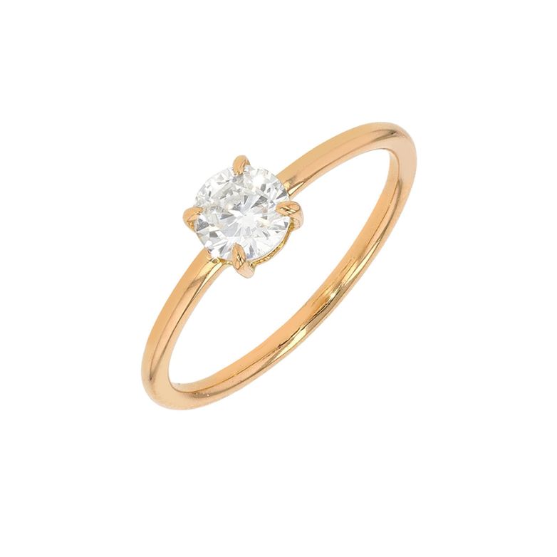 Solitaireor jaune diamant (s)