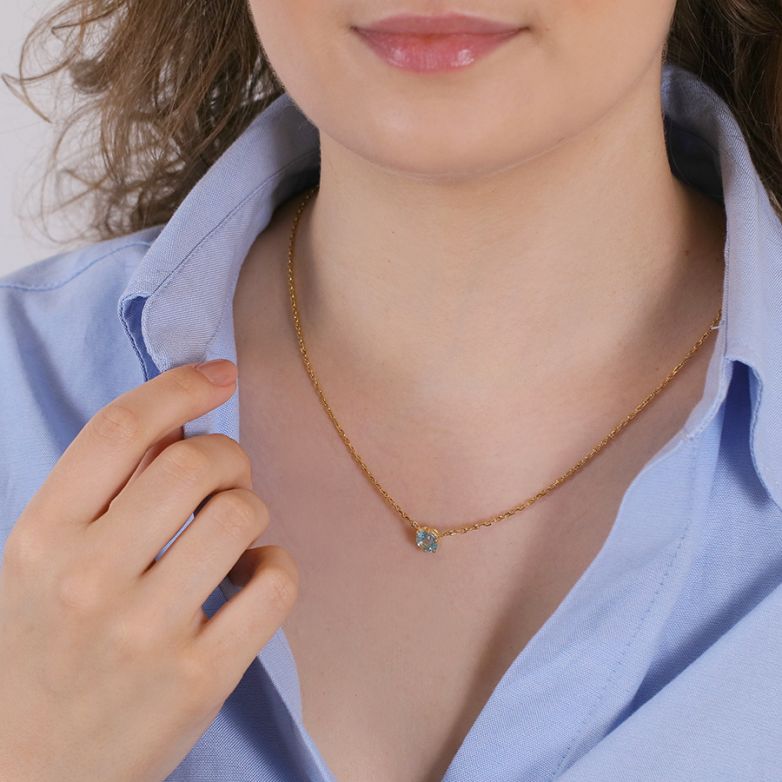 collier or jaune Topaze 