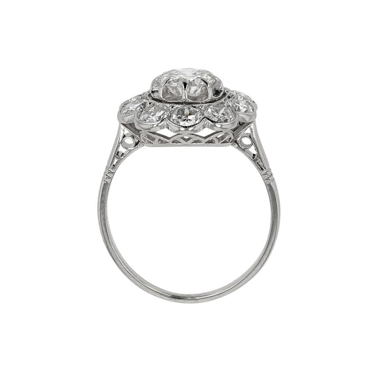 Bague Platine diamant (s) Vintage 