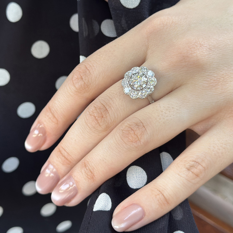 Bague vintage diamants 1.80...