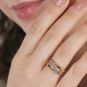 Bague or bicolore diamant (s) 